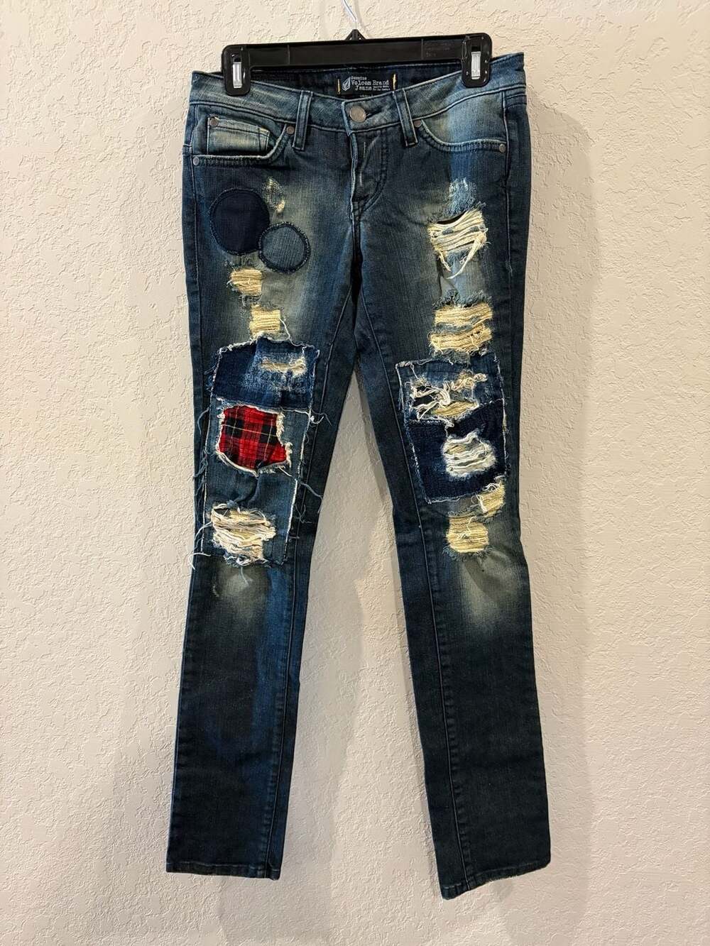 Volcom Brand Jeans Women's Distressed Patchwork Skinny Jeans, Size 3/26